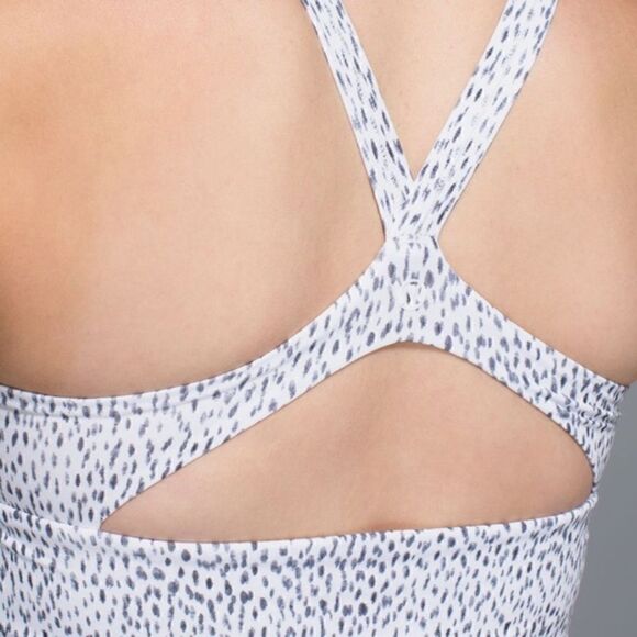 Lululemon Wrap It Up Tank Dottie Dash White Black / White - Picture 6 of 9